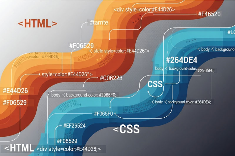 bảng màu html, css